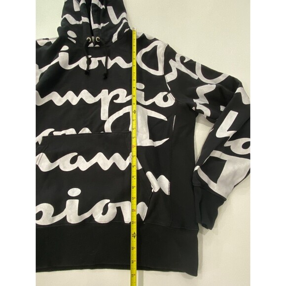 Champion Spell Out All Over Print Graphic Hoodie Men's Size L - Picture 4 of 7